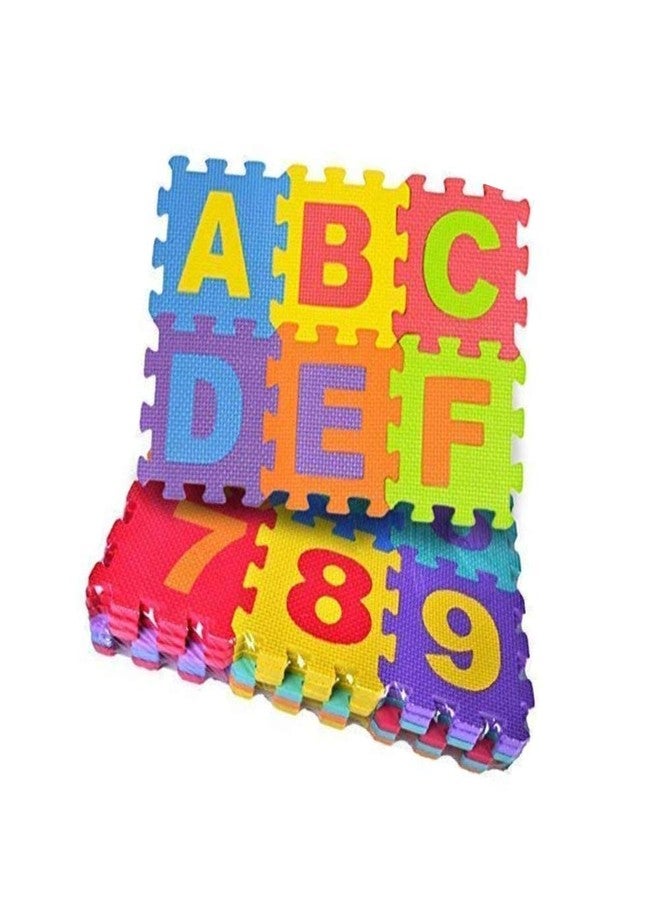 PANCIKAA 36 Pieces Mini Puzzle Foam Mat for Kids, Interlocking Learning Alphabet and Number Mat,Flooring Mat for Children & Toddlers for Baby Kids (36 Pieces) - Image 2
